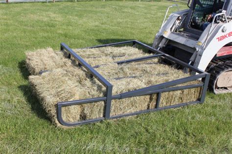 square bale loader for skid steer|small square bale hay stackers.